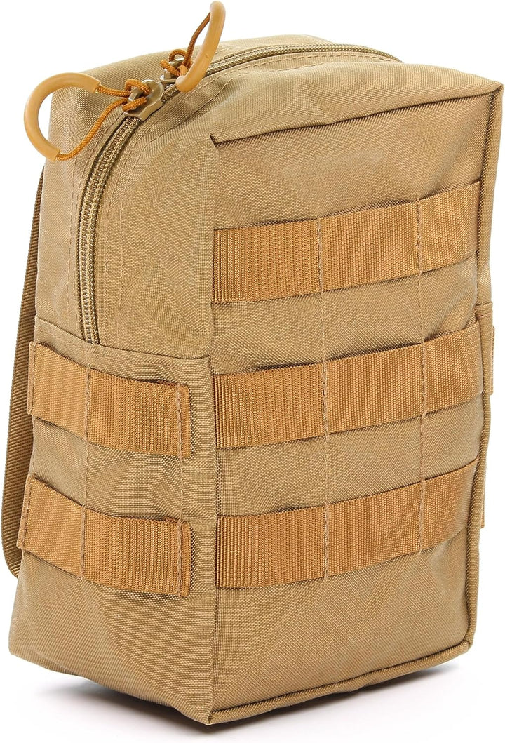 Zentauron Reissverschlusstasche Medium mit MOLLE-System I BW-Tasche, Rucksack Zusatztasche aus Cordu