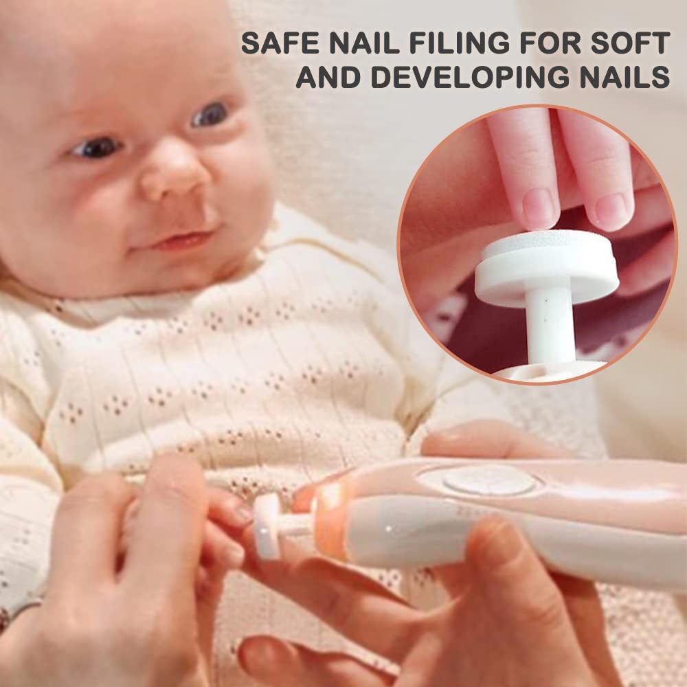 haakaa Baby Nageltrimmer Elektrisch Baby Nagelknipser Set für Neugeborene, Kleinkinder oder Erwachse