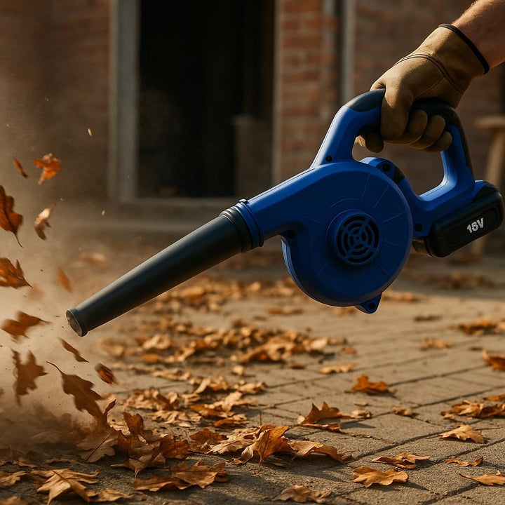 Aktobis Akku Handgebläse Staubbläser WDH-6601 inklusive 18V Li-ion Akku, Ladegerät, Düse und Staubfa