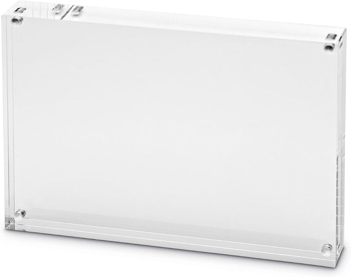 Maul Bilderrahmen MAULstyle aus Acryl 21,1 x 14,9 x 3 cm | Doppelseitiger Fotorahmen im Hoch- oder Q