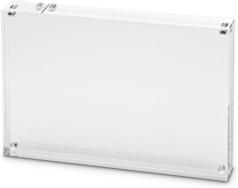 Maul Bilderrahmen MAULstyle aus Acryl 21,1 x 14,9 x 3 cm | Doppelseitiger Fotorahmen im Hoch- oder Q