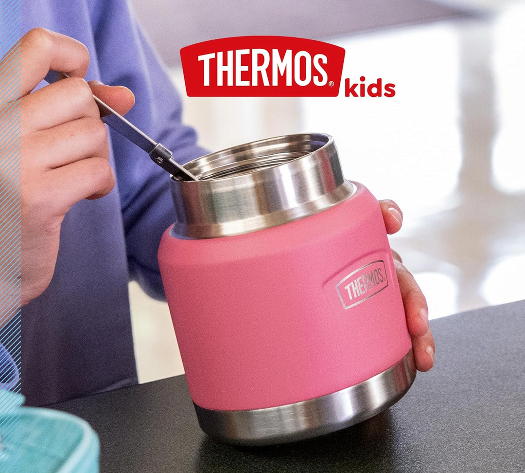 Thermos ICON Kids Thermobehälter für Essen 0,35l, pink, Edelstahl, absolut dicht, hält Speisen 12h h