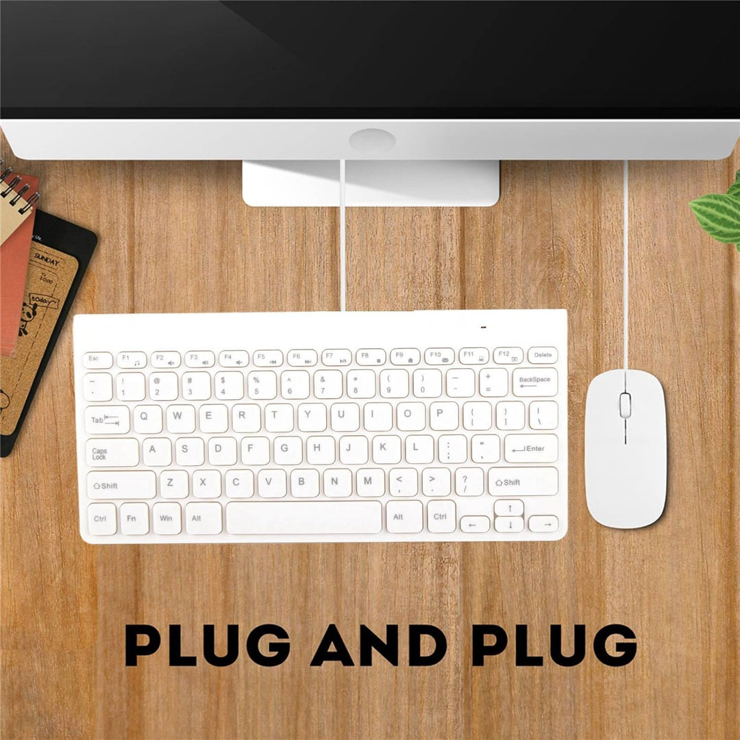 Tastatur- und Maus-Set, Tastatur und Maus, kabelgebunden, kompakte Grösse, leicht, ultradünn, USB-Ta