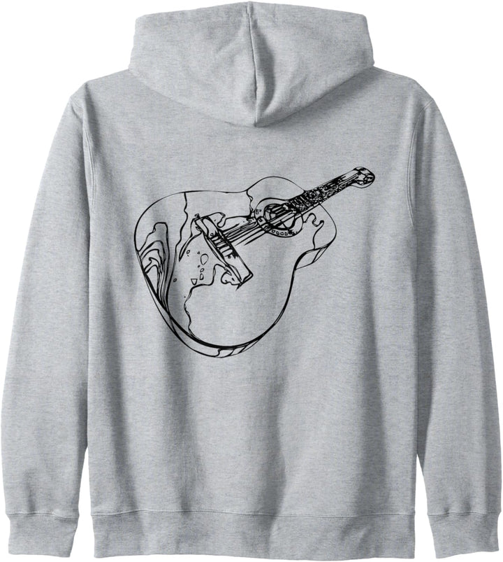 Gitarre Zeichnung Gitarrenspieler Gitarrist Kapuzenjacke