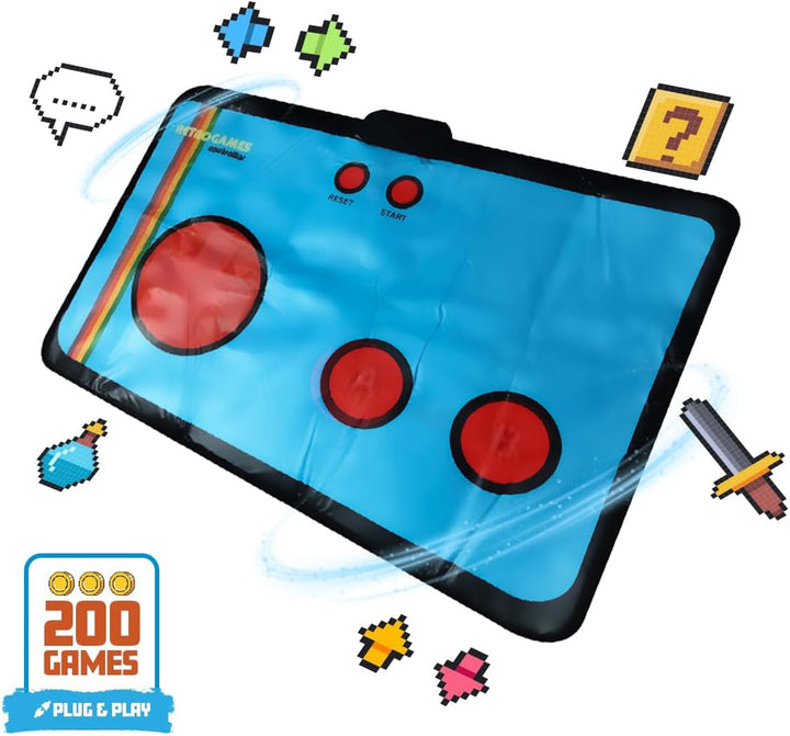 Mad Monkey 2000030 Retro Gaming Matte, Blau, Rot, Schwarz
