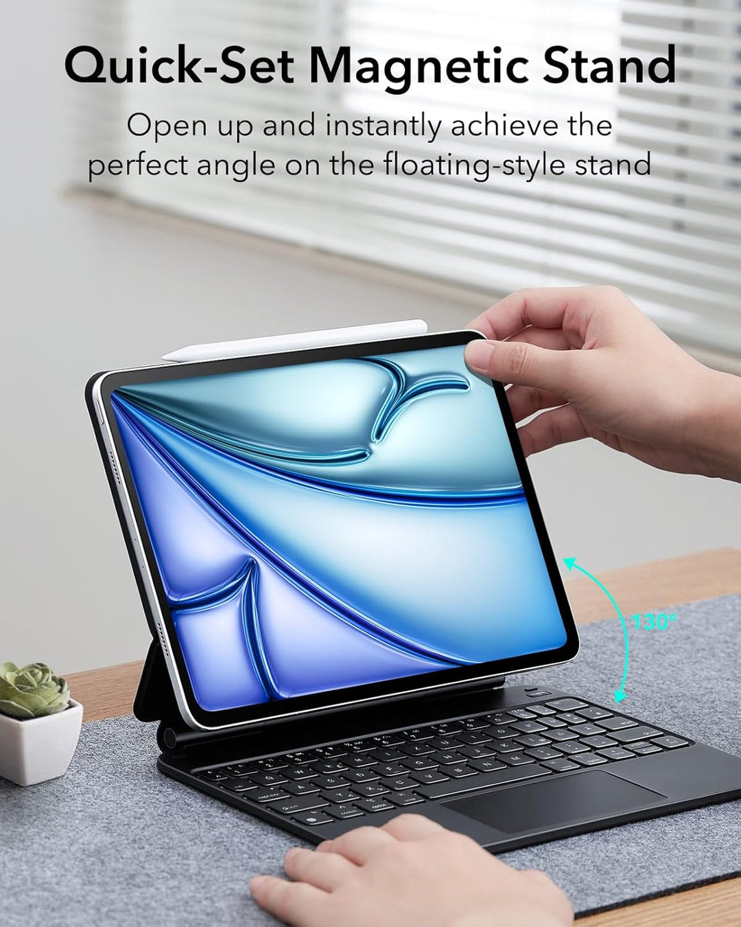 ESR Rebound Magnetische Keyboard Hülle, iPad Tastatur Hülle kompatibel mit iPad Pro 11/iPad Air 5/4,