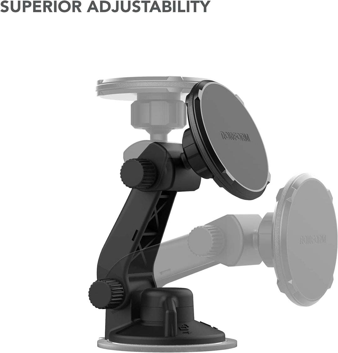 ROKFORM - Verstellbare magnetische Telefonhalterung für Windschutzscheibe, kompatibel mit MagSafe-Sc
