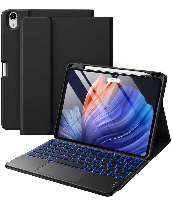 Vobafe Hülle mit Tastatur Touchpad für iPad Air 11 Zoll 2024 M2/ iPad Air 5 4 2022/2020 10,9 Zoll, 7