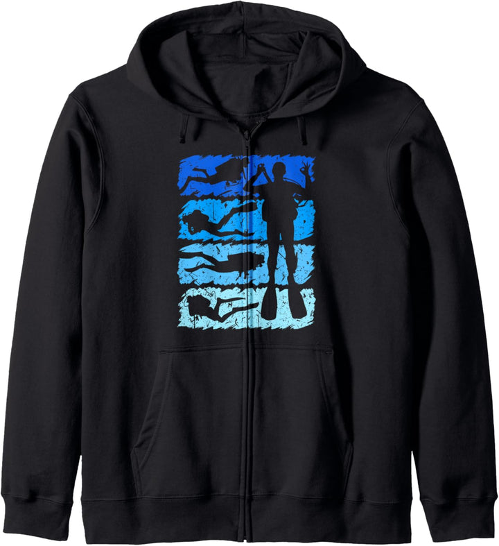 Vintage Retro Tauchen Tauchsport Taucher Kapuzenjacke
