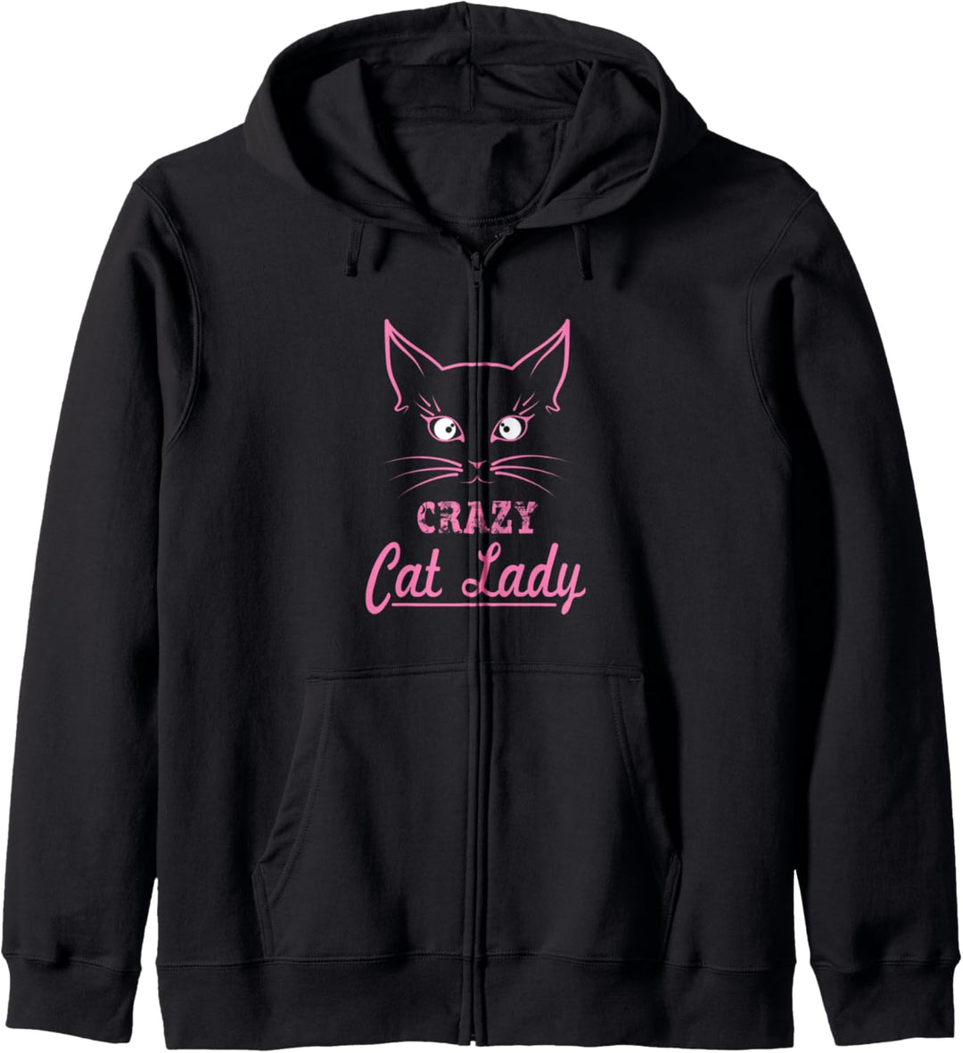 Crazy Cat Lady Cat Face Pet Lover Kapuzenjacke