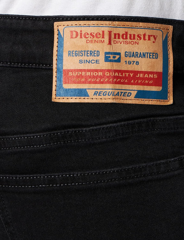 Diesel Herren Slim Jeans-Shorts 28 Schwarz (Schwarz), 28 Schwarz (Schwarz)