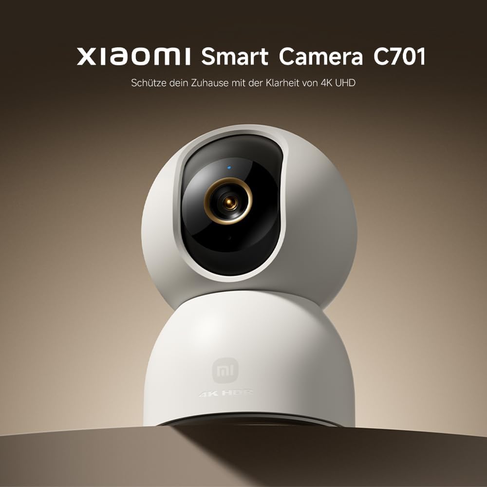 XIAOMI C701 4K 8MP Schwenk/Neige Innenkamera WLAN Überwachungskamera 360°-Abdeckung KI-Erkennung Nac
