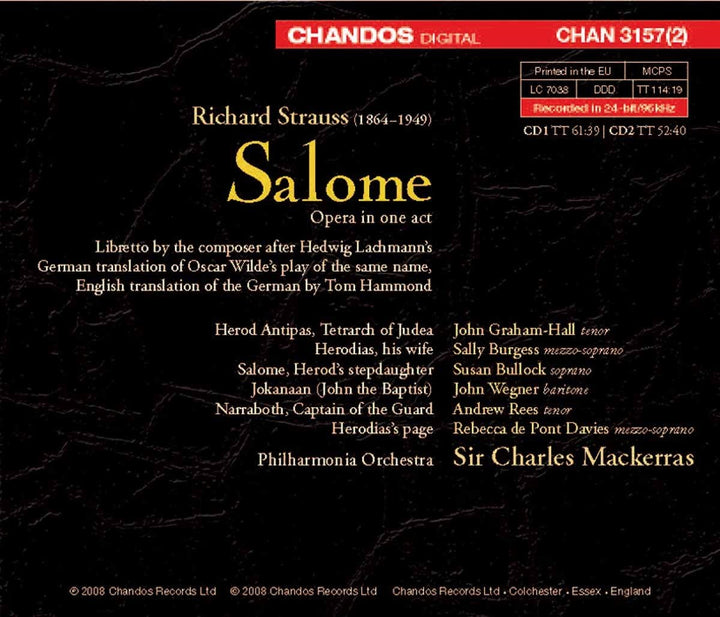 Strauss: Salome, Audio-CD