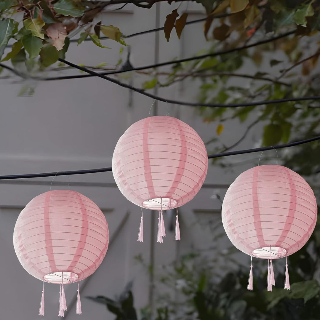Solar Lampions Aussen Wetterfest，Himmel 3 Stücke Solar LED Laterne Wasserdicht Nylon Hängende Garten