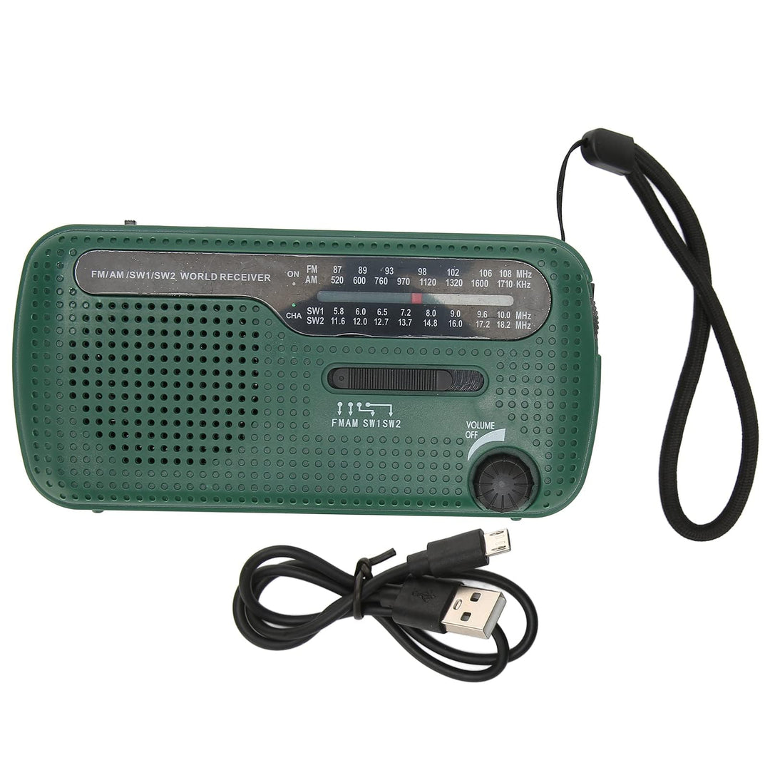 Handkurbel-Solarradio AM FM SW1 SW2 Camping-LED-Taschenlampe, Multiband-Camping-Notfallradio für Win