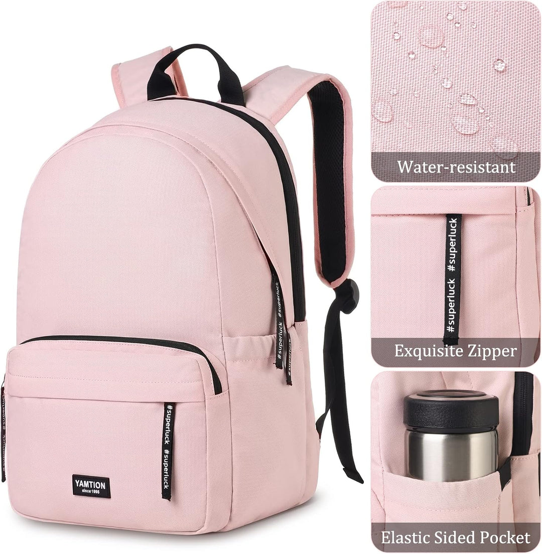 YAMTION 17.3" Schulrucksack Mädchen Teenager Rucksack Frauen für Uni Studium Freizeit,Rucksack Schul