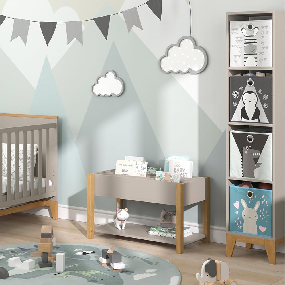 VitaliSpa Kinderregal Cashmere-Eiche Malia - 80x46x40 cm aus Spanplatte - Bücherregal für Kinder, Sp