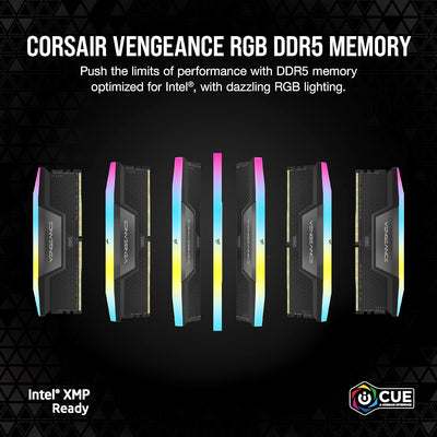 Corsair VENGEANCE RGB DDR5 RAM 64GB (4x16GB) 6200MHz CL32 Intel XMP iCUE Kompatibel Computer Speiche