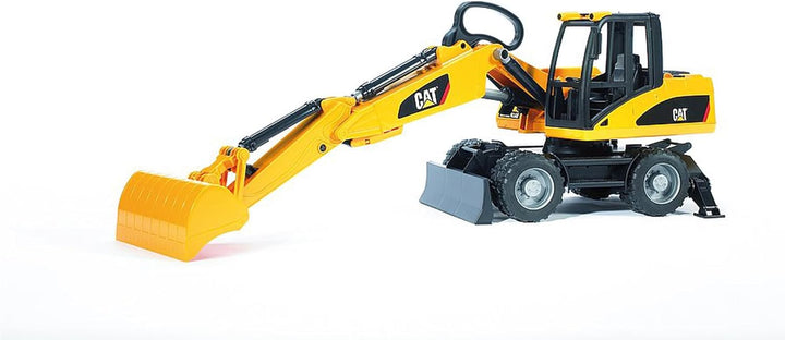 bruder 02445 - Cat Mobilbagger - 1:16 Baustelle Baufahrzeug Löffelbagger Arbeiter bworld Baumaschine