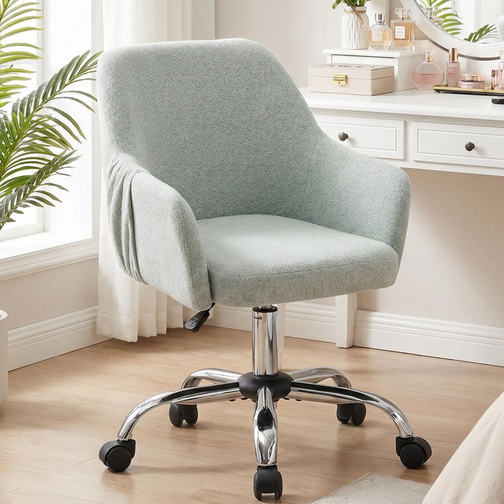 LEADZM Schreibtischstuhl, Bürostuhl, Drehstuhl, Sessel, Homeoffice Stuhl, höhenverstellbar, Snowflak