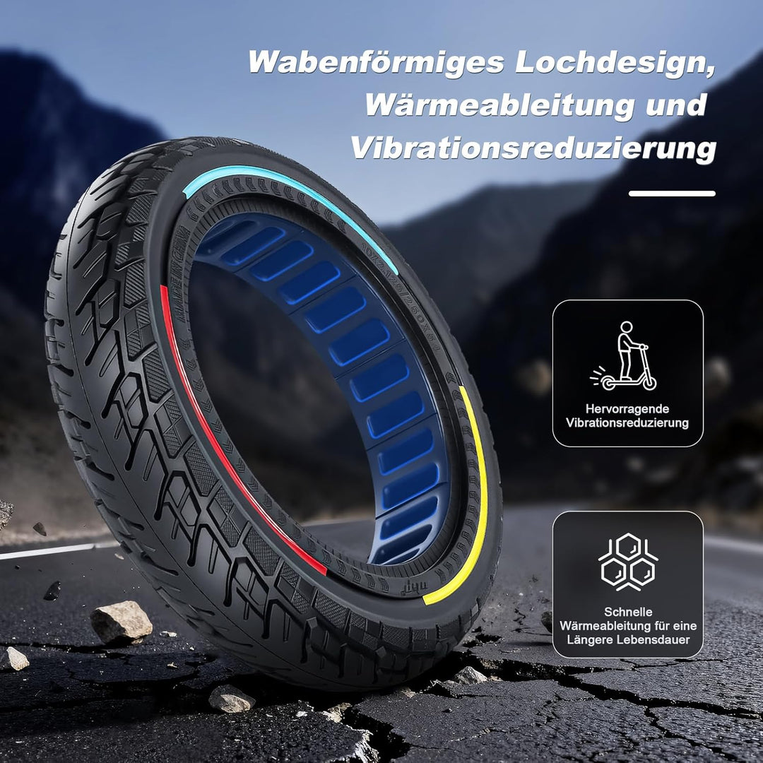 250 x 54 Vollreifen für Xiaomi 4 Pro (Gen 1) / 4 Lite Elektroroller, 10 x 2,125 Vollgummireifen für