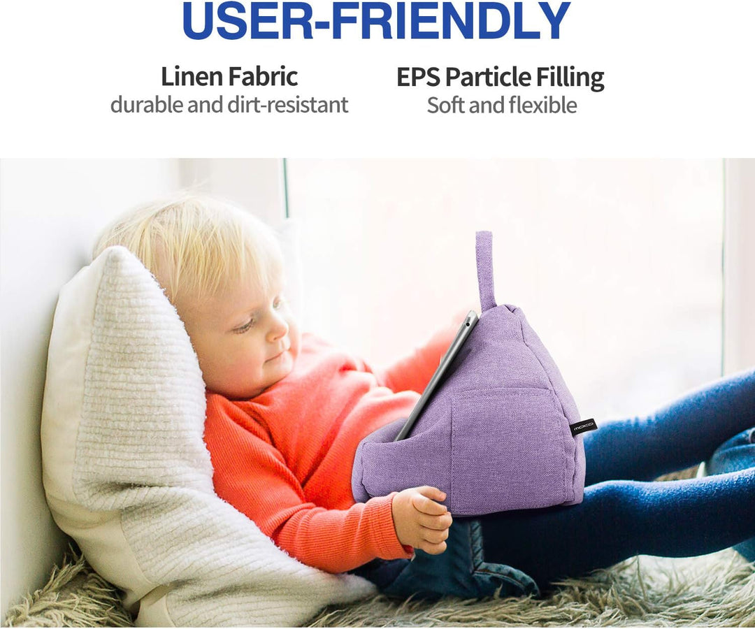 MoKo Tablet Kissenständer, Weich Sitzsack Kissenhalter für bis zu 12.9" Tablet ipad Air 5 10.9, iPad