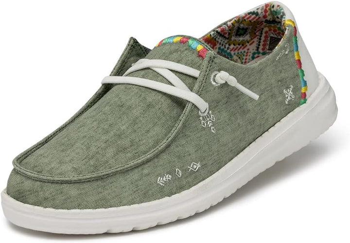 Hey Dude Damen Wendy Boho Moccasin 36 EU Grün, 36 EU Grün