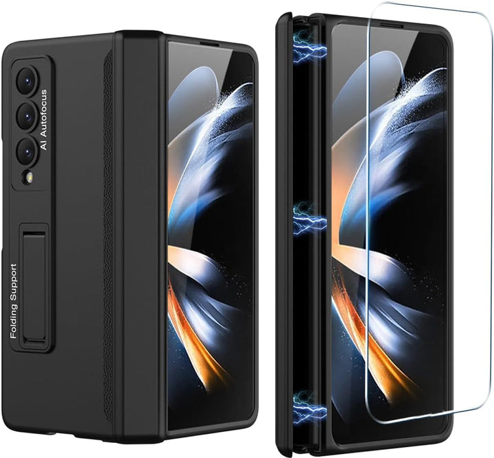 SOUTEM Hülle für Samsung Galaxy Z Fold 4 Magnetscharnier-Schutzhülle mit 4 Einstellbaren Standmodi,
