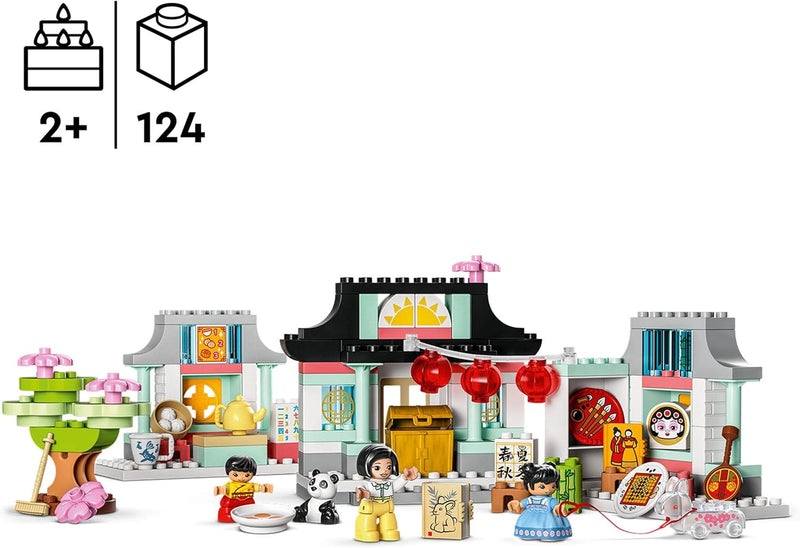 LEGO 10411 DUPLO Town Lerne etwas über die chinesische Kultur, Lernspielzeug für Kleinkinder ab 2 Ja