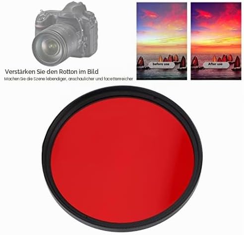 Roter Farbfilter für 67mm 62mm 58mm 55mm 52mm Kameraobjektiv Objektivfilter aus optischem Glas für A