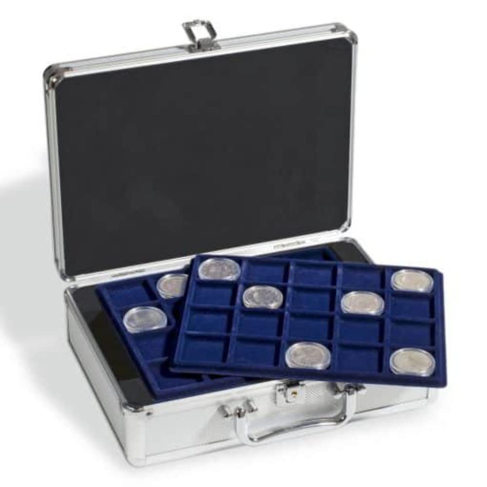 Leuchtturm Münzkoffer 322414 Cargo S6 - Inkl. 6 Tabelaus für 120 10-, 20- oder 25-Euro-Münzen - 292
