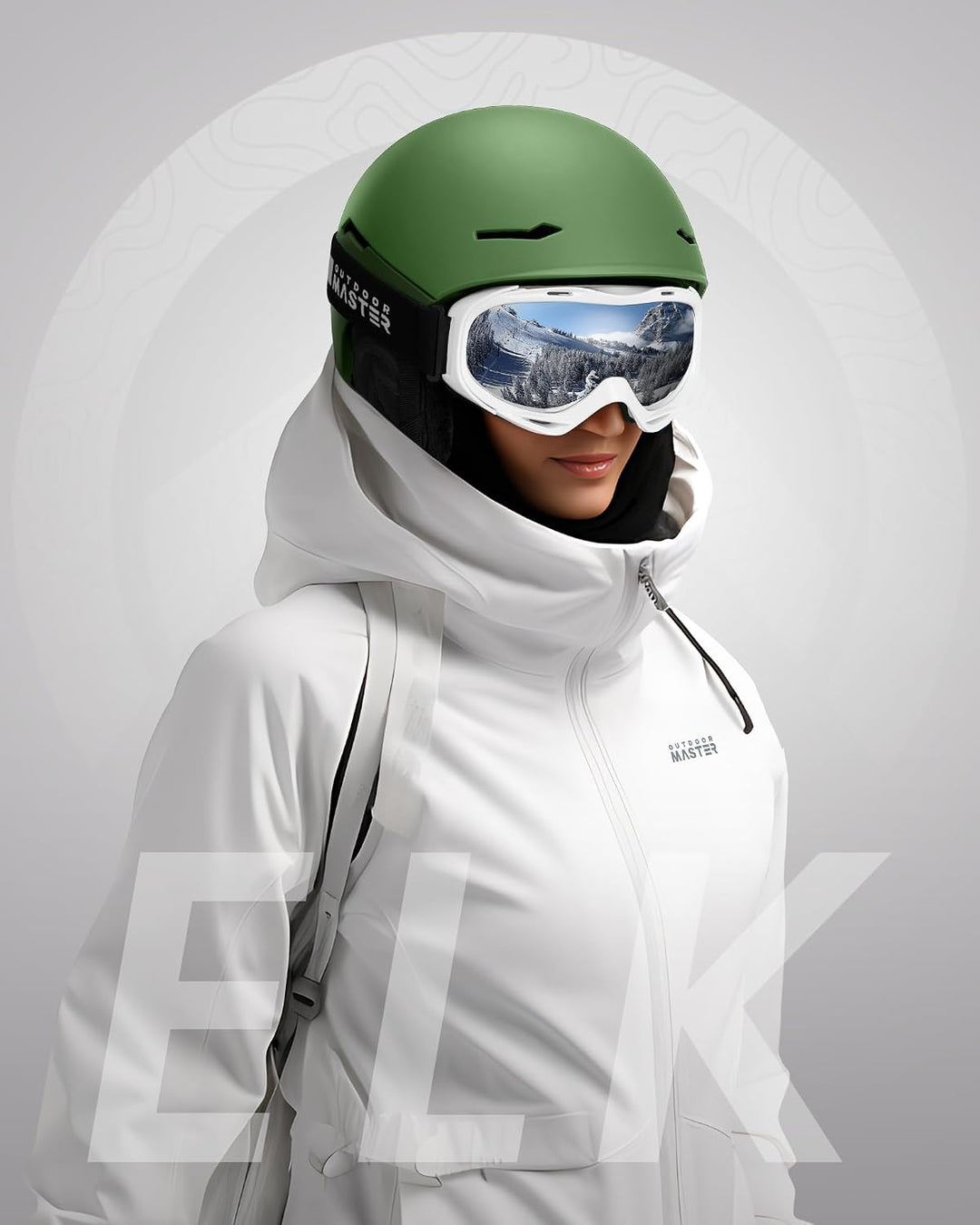 OutdoorMaster ELK MIPS Skihelm - Schneesporthelm Snowboardhelm für Männer Frauen &amp; Jugend Waldgrün S