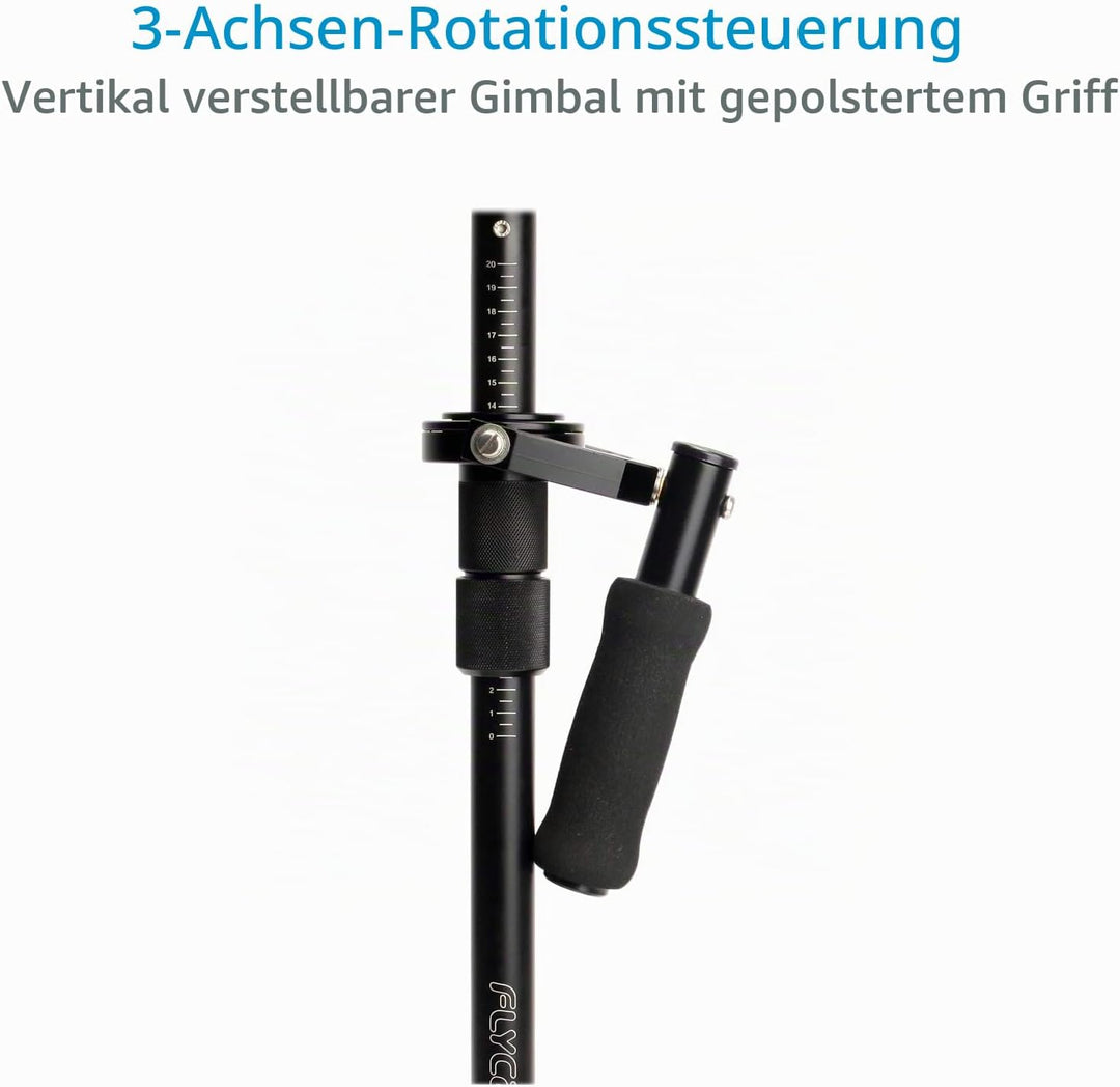 FLYCAM Redking Quick Balancing Videokamera-Stabilisator mit Dovetail schnelle freigeben | Aluminium