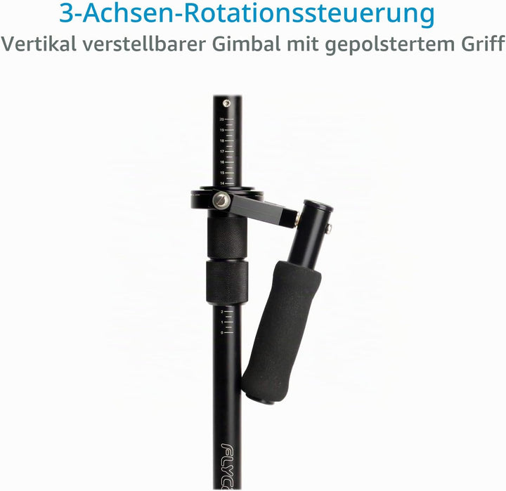 FLYCAM Redking Quick Balancing Videokamera-Stabilisator mit Dovetail schnelle freigeben | Aluminium