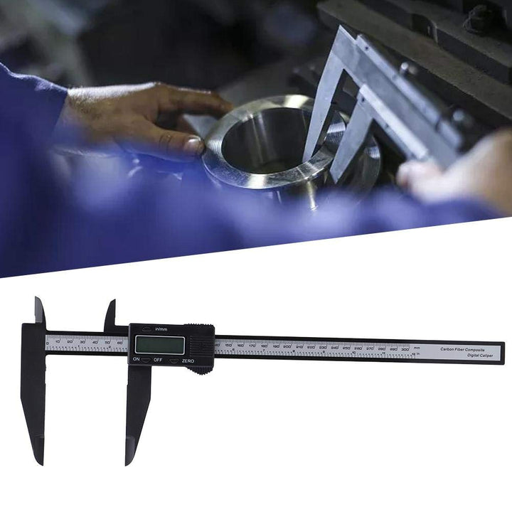 Digitale Messschieber, 300 mm Elektronisches Messschieber-Carbonlineal mit langem Backenmesswerkzeug