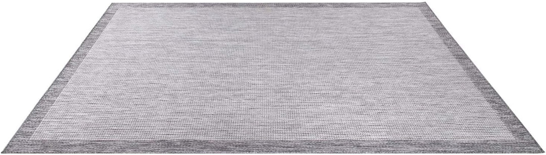 carpet city Outdoor-Teppich Wetterfest Balkon Terrassen - Grau in 160x230 cm - Deko Teppiche Aussen