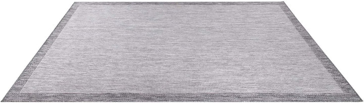 carpet city Outdoor-Teppich Wetterfest Balkon Terrassen - Grau in 160x230 cm - Deko Teppiche Aussen