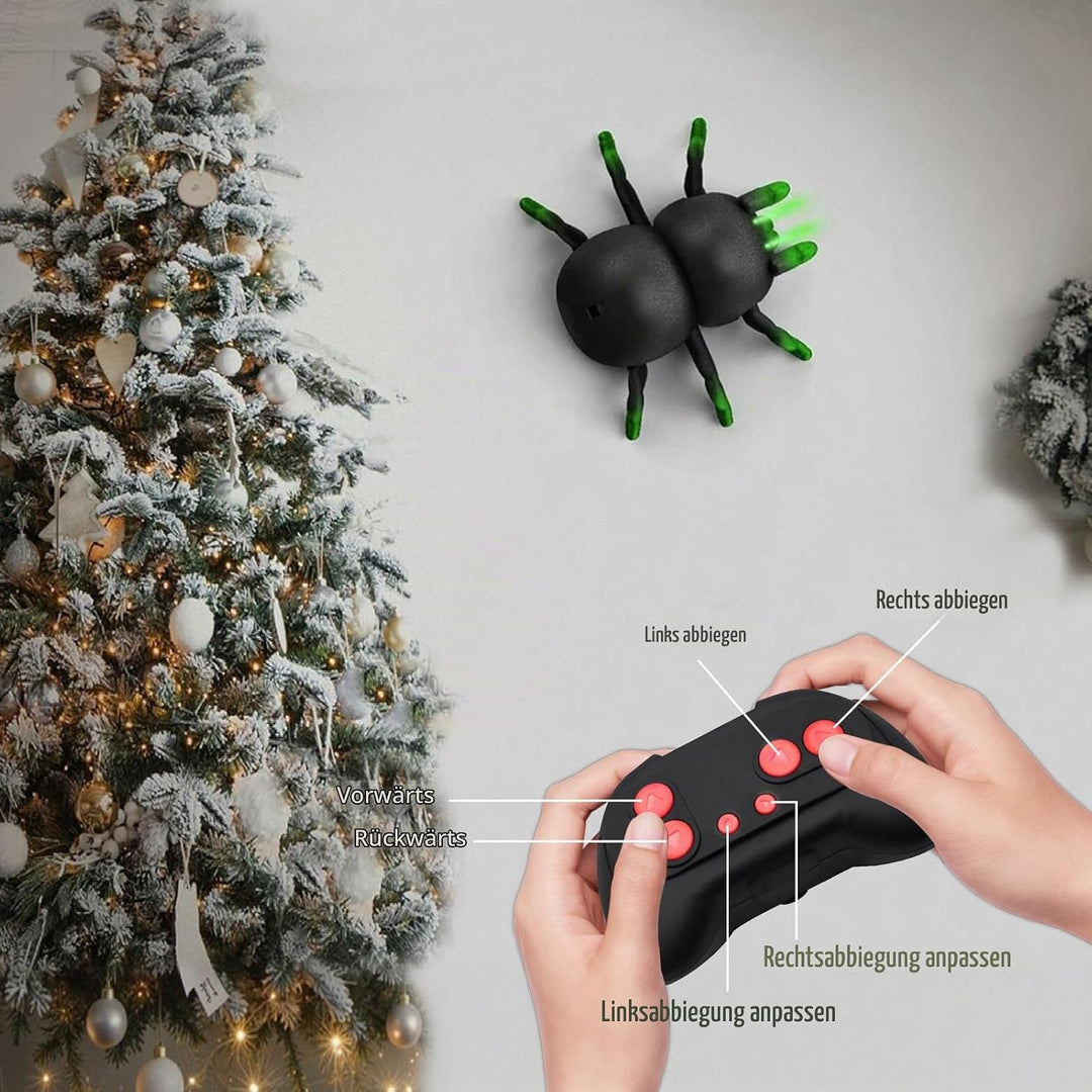 OBEST Ferngesteuerte Spinne Spielzeug mit Wandkletterfunktion, Wand und Boden Dual-Mode Halloween Sp