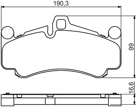Bosch BP1704 Bremsbeläge - Vorderachse - ECE-R90 Zertifizierung - vier Bremsbeläge pro Set