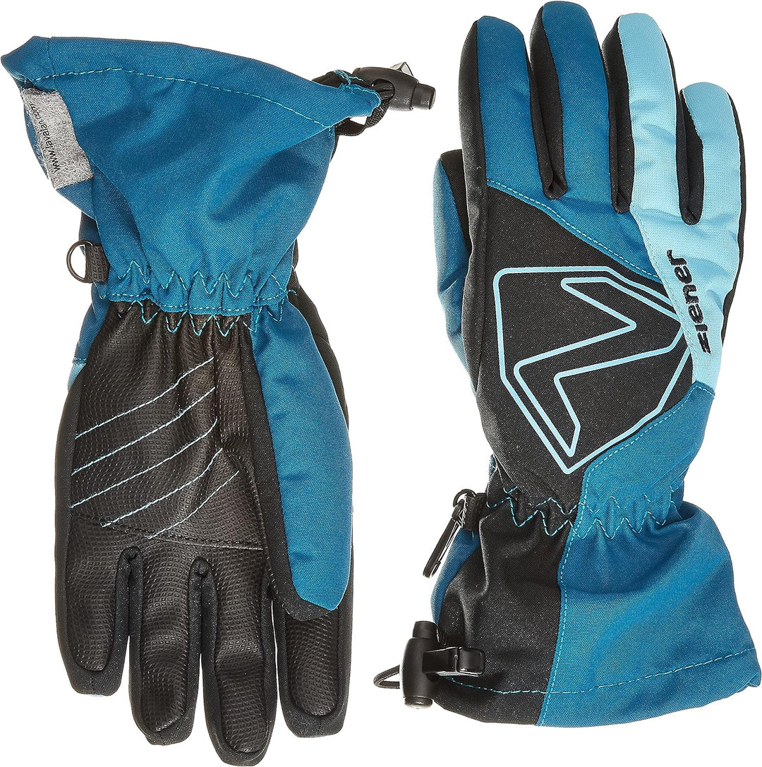 Ziener Kinder Laval Ski-Handschuhe/Wintersport | wasserdicht, extra warm, Wolle 5 Blue Sea, 5 Blue S