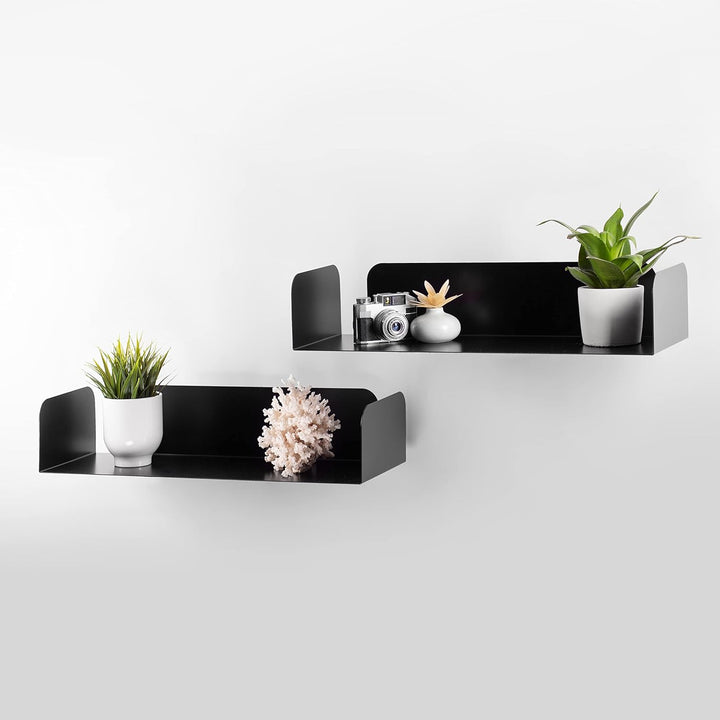 D-Segno Wandregal Metall - Regal Wand, Einzigartiges minimalistisches und modernes Design, Wandbuchh