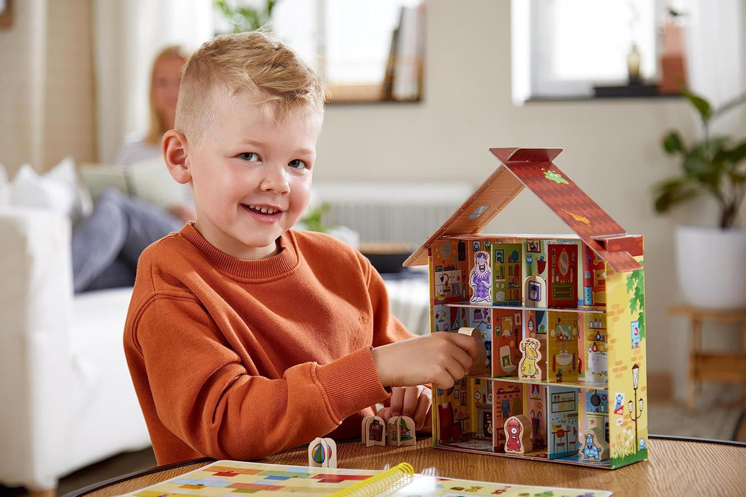 HABA Logic! Games – Wo ist Wanda? – Rätselspiel für Kinder ab 4 Jahren – 60 Aufgaben &amp; 3D-Monsterhau