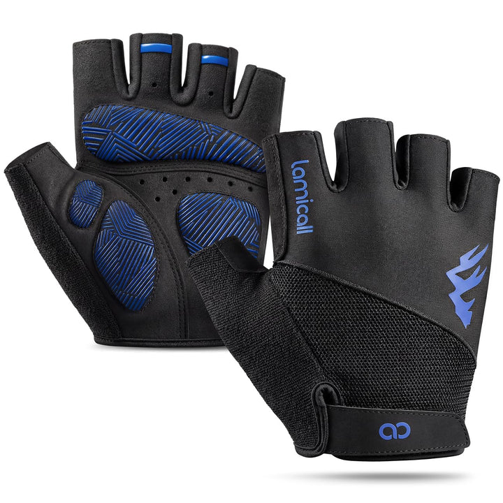 Lamicall Fahrradhandschuhe Herren &amp; Damen, Fitness Handschuhe - [Stossdämpfend &amp; Atmungsaktiv] Halbf