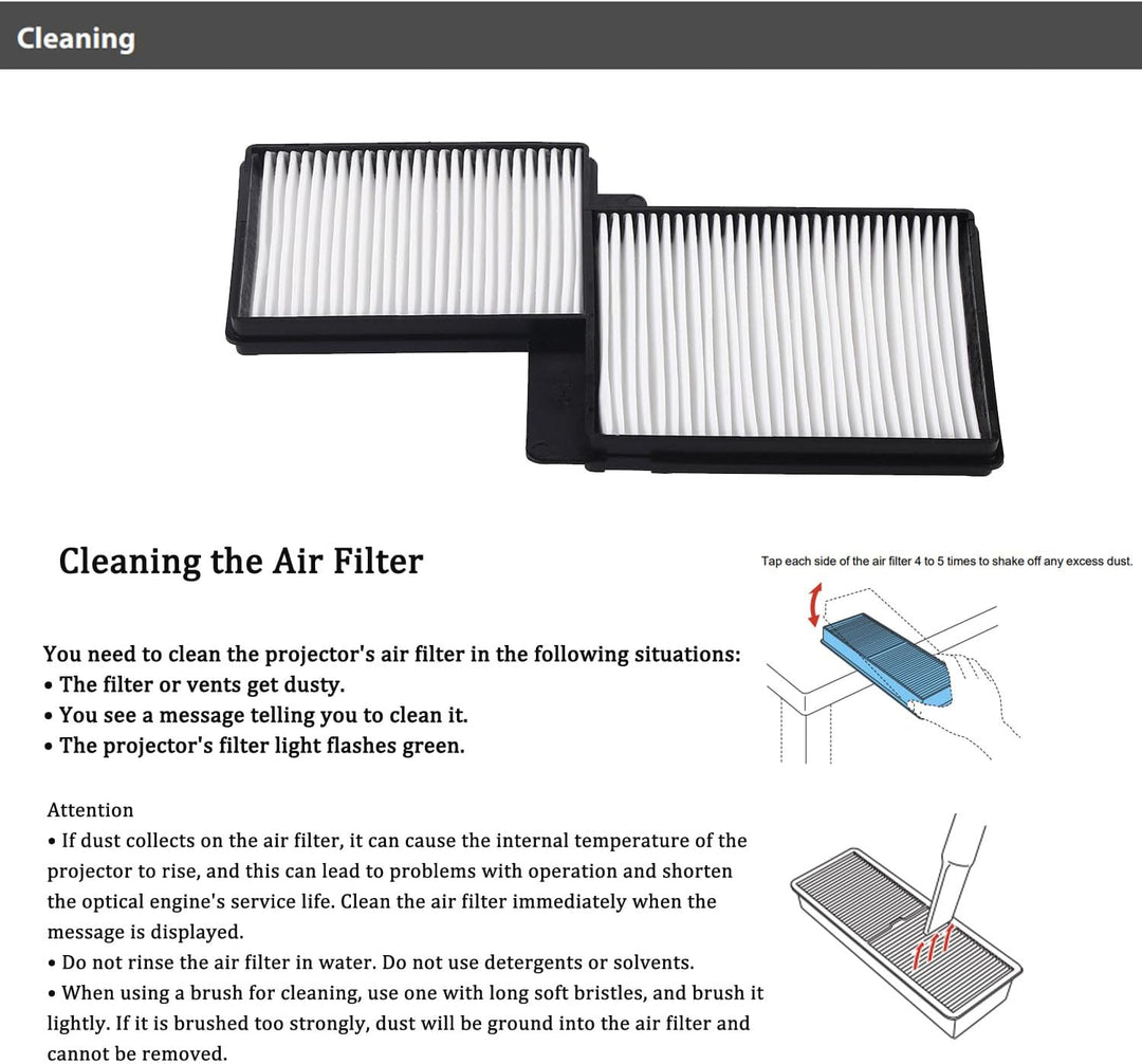 Aimdio Beamer Luftfilter V13H134A49 für Epson ELPAF49 EB-685Wi EB-695Wi EB-675Wi EB-670 EB-680 EB-67