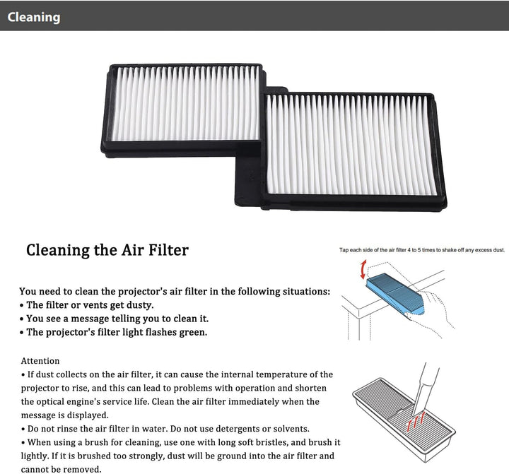 Aimdio Beamer Luftfilter V13H134A49 für Epson ELPAF49 EB-685Wi EB-695Wi EB-675Wi EB-670 EB-680 EB-67