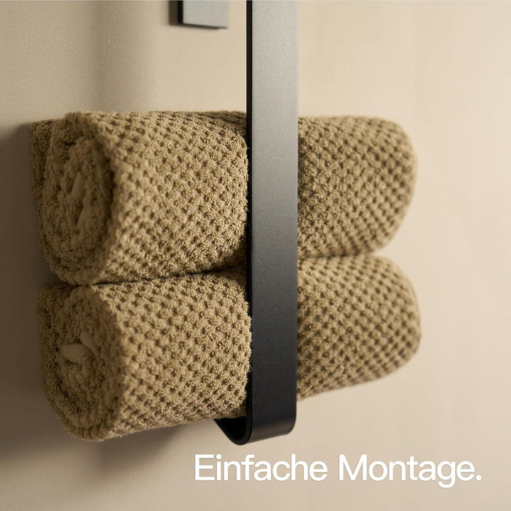 Designfabrik Hamburg | Handtuchhalter ohne Bohren | Gästehandtuchhalter selbstklebend | Handtuchhalt