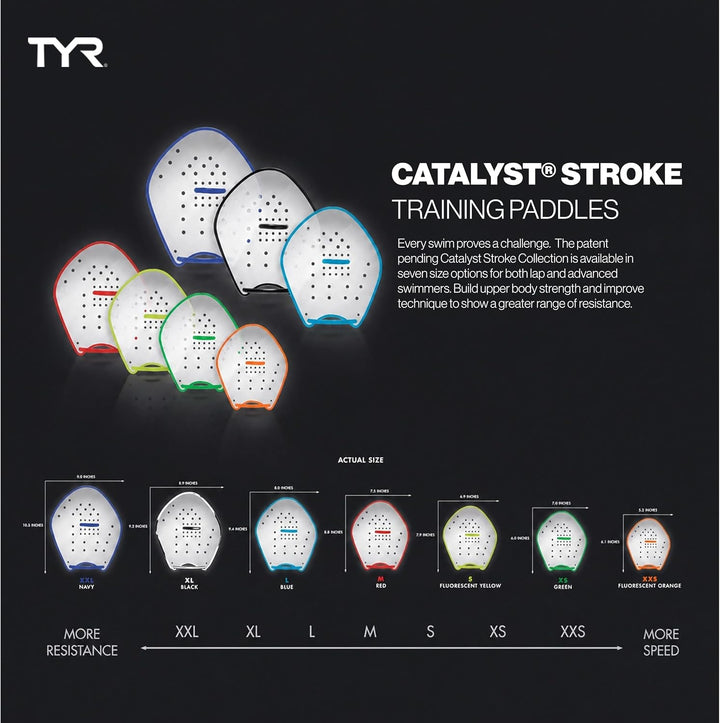 TYR Catalyst Stroke Training Paddles Reifen-Trainingspaddel XXS Fluorescent Orange, XXS Fluorescent