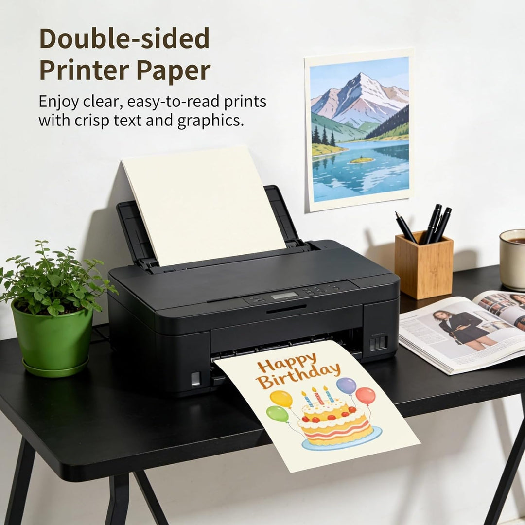 200 Blatt Druckerpapier, A4, 32 lb/120 g/m², cremefarbenes Kopierpapier, 8,27 x 11,69 Zoll, doppelse