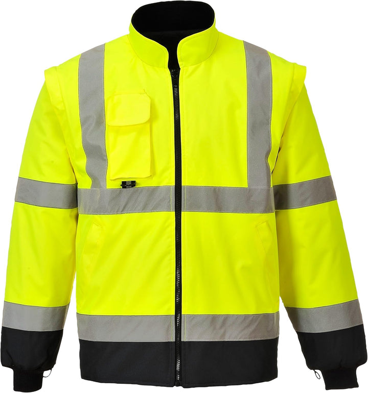 Hi-Vis 7in1 Contrast Jacket - Color: YeNa - Talla: Large L Gelb, L Gelb