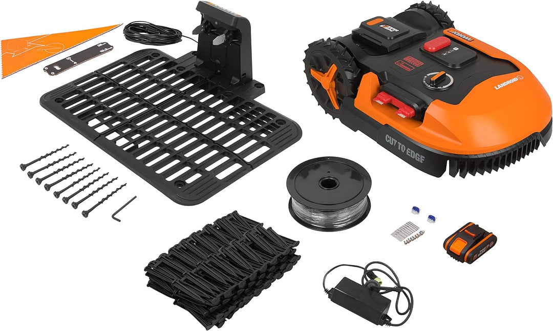 WORX Landroid L WR147E Mähroboter/Akkurasenmäher für Gärten bis 1000 qm schwimmendes Mähdeck besonde